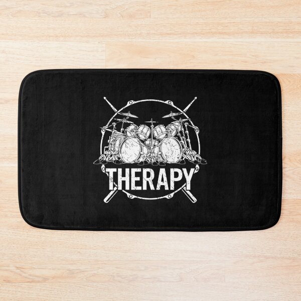 Item preview, Drummers Therapy Drum Set with Crossed Drum Sticks Cartoon Illustration designed and sold by hobrath.