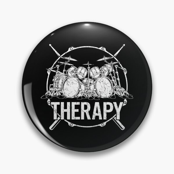 Item preview, Drummers Therapy Drum Set with Crossed Drum Sticks Cartoon Illustration designed and sold by hobrath.