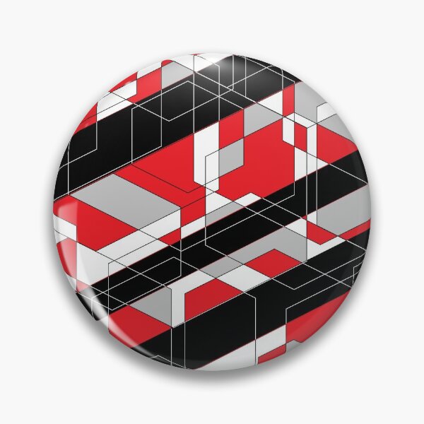 Aperçu de l'œuvre Gris Noir Rouge Blanc Conception Géométrique créée et vendue par CreativeStreams.