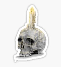 Skull In Candle Light Sticker