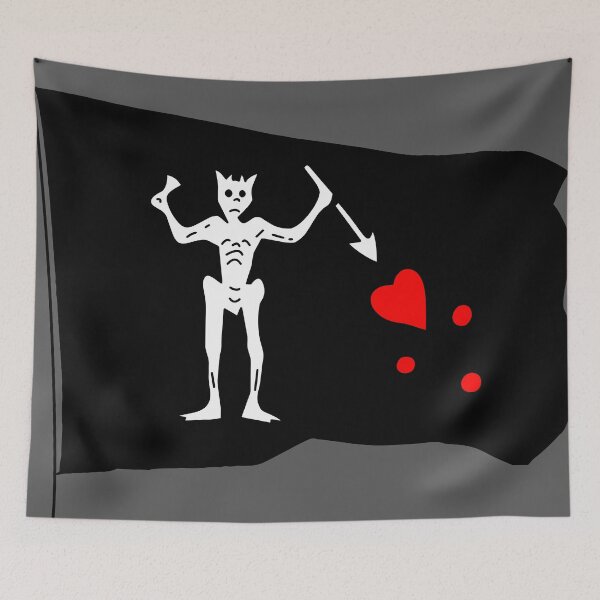 Item preview, Historic Pirate Flag Blackbeard designed and sold by QuidnuncDesigns.