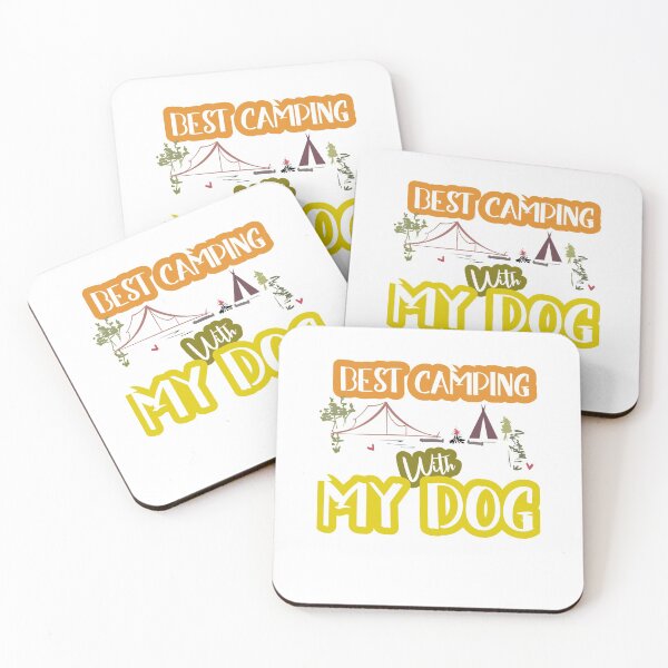 Item preview, funny Best camping with my dog funny saying dog lovers pets quotes designed and sold by KHELISTORE.