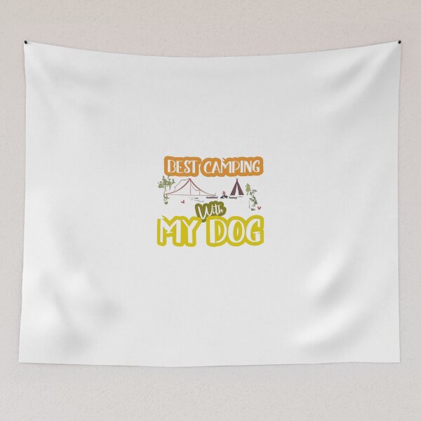 Item preview, funny Best camping with my dog funny saying dog lovers pets quotes designed and sold by KHELISTORE.