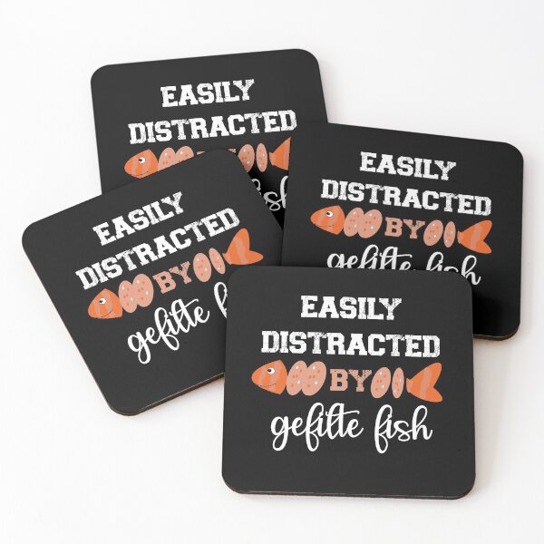 Item preview, Rosh Hashanah. Easily distracted by gefilte fish - Jewish joke. געפילטע פיש designed and sold by We-thePixels.