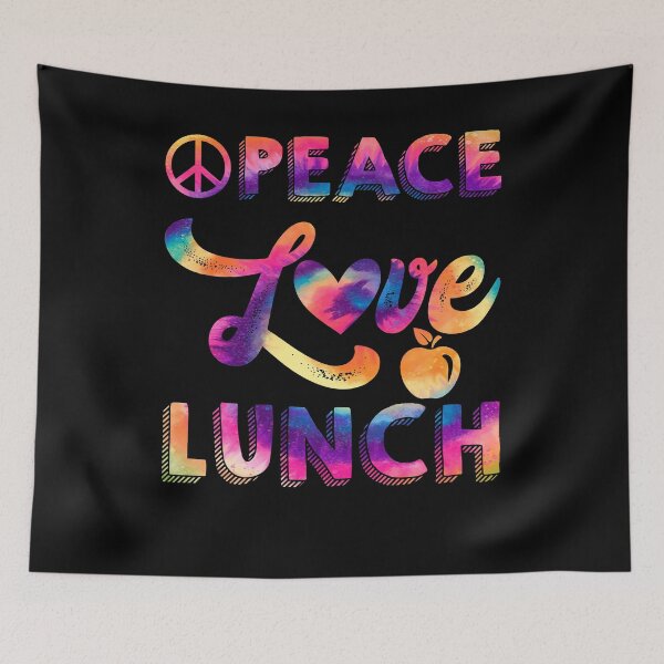 Item preview, Peace Love Lunch Cool Tie Dye Style Lunch Lady Funny designed and sold by kristazzsa112.