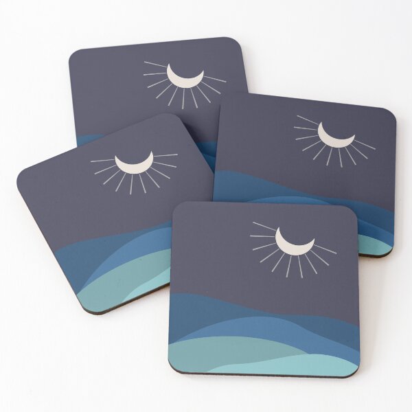 Item preview, Minimal Sea at Night designed and sold by thayartstudio.