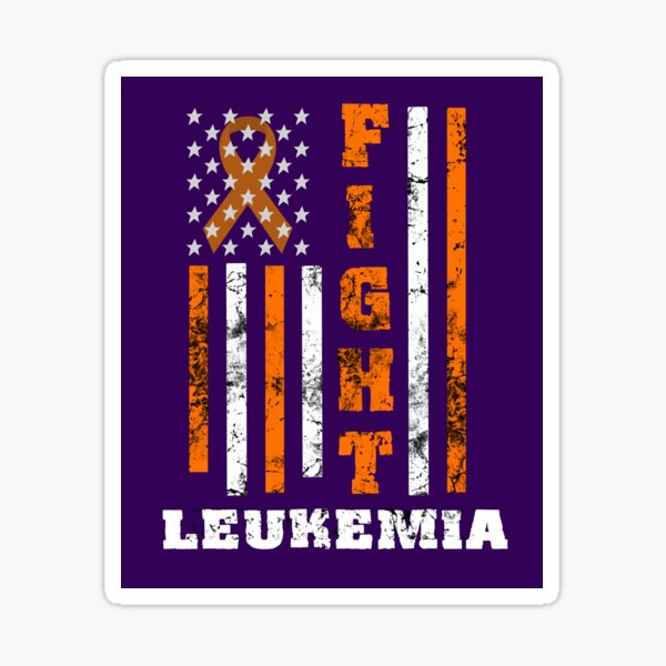 Leukemia Awareness Ribbon Fight Sticker For Sale By Rahilshah