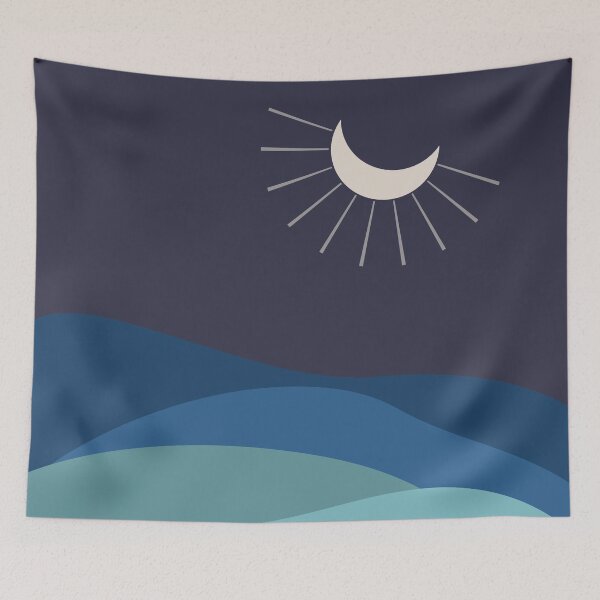 Item preview, Minimal Sea at Night designed and sold by thayartstudio.