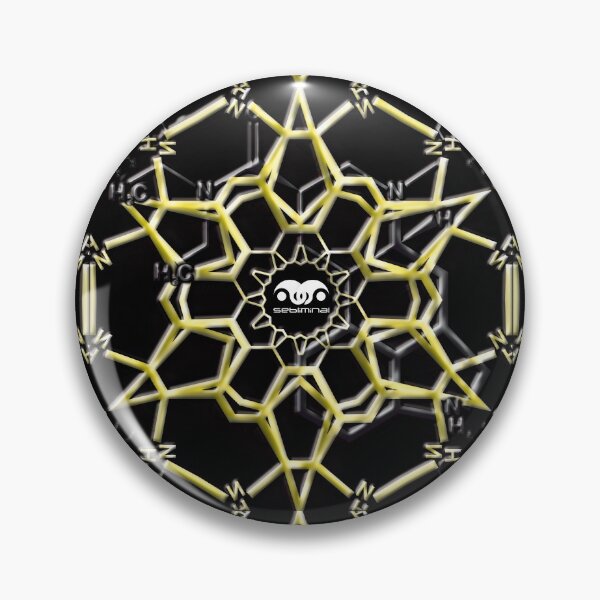 Item preview, Sebliminal LSD Hexagon Invasion in Gold on Black designed and sold by PsyStudioShop.