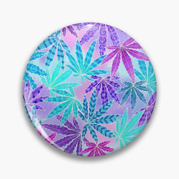 Item preview, 141 Cannabis Leaves purple & turquoise designed and sold by Cressidacarr.