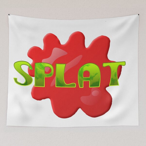 Item preview, Splat WordArt, Red splat with yellow word, glob, mess, Onomonipea designed and sold by Nostrathomas66.