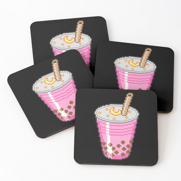 Item preview, Kawaii Pixel Art Boba Tea With Moon And Stars  designed and sold by BellaTho.