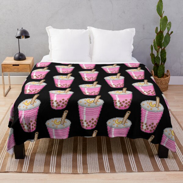 Item preview, Kawaii Pixel Art Boba Tea With Moon And Stars designed and sold by BellaTho.