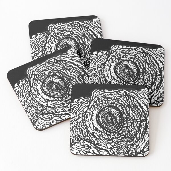 Item preview, OCTOPUS EYE - ink painting designed and sold by lautir.