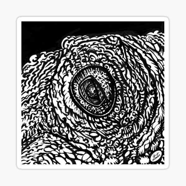 Item preview, OCTOPUS EYE - ink painting designed and sold by lautir.