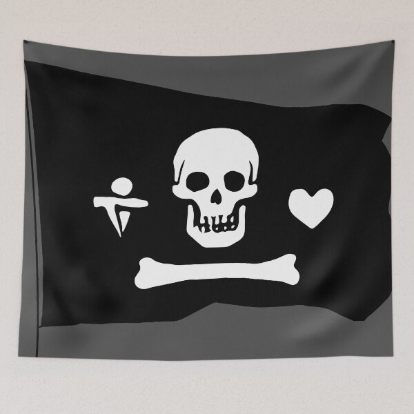 Item preview, Historic Pirate Flag Stede Bonnet designed and sold by QuidnuncDesigns.