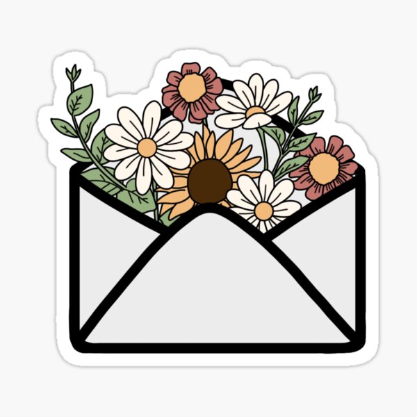 Letter of Flowers Sticker