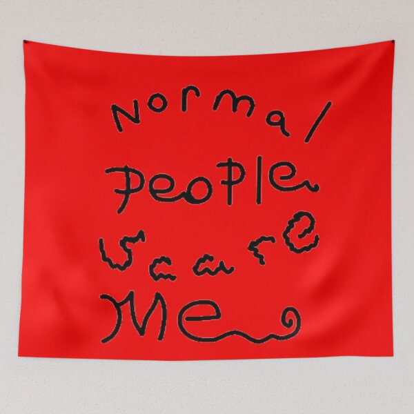 Item preview, red, Normal people scare me designed and sold by beckyhowling.
