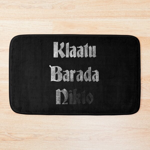 Item preview, Klaatu Barada Necktie (white) designed and sold by Luke Tomlinson Artwork.