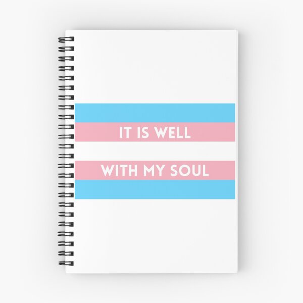 Item preview, Transgender Flag "It Is Well With My Soul" Hymn Lyrics designed and sold by LoveFromMI.