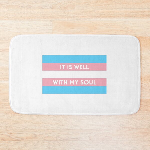 Item preview, Transgender Flag "It Is Well With My Soul" Hymn Lyrics designed and sold by LoveFromMI.