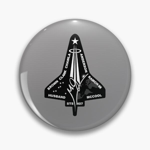 Item preview, STS-107 Space Shuttle Columbia Mission Logo - black and white designed and sold by trendistudio.