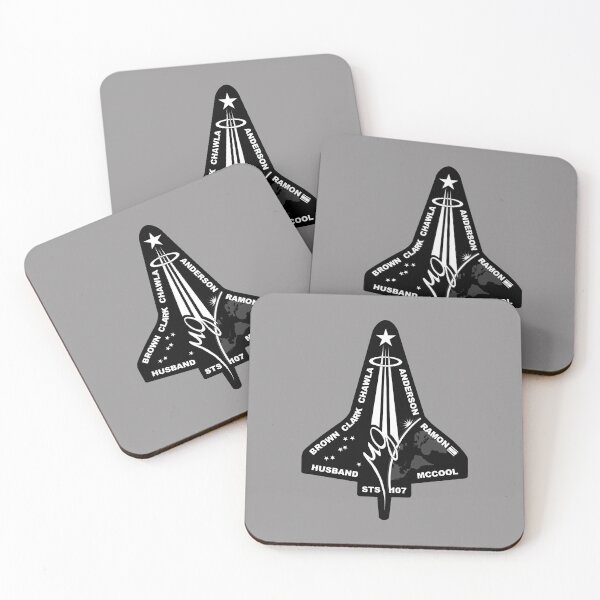 Item preview, STS-107 Space Shuttle Columbia Mission Logo - black and white designed and sold by trendistudio.