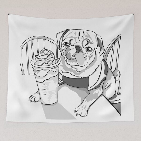 Item preview, dog eats ice cream in hotel restaurant designed and sold by Prof209.