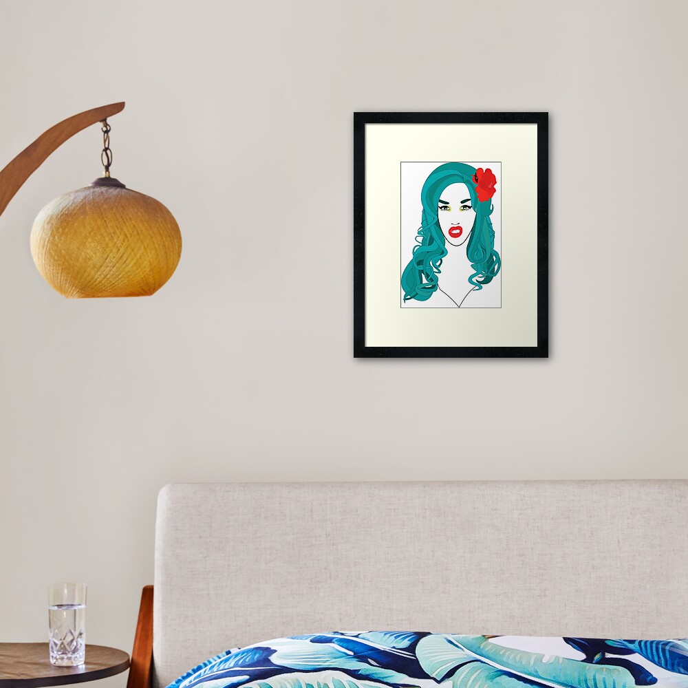 Adore Delano is a f*cking mermaid! Framed Art Print
