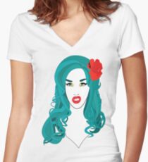 Adore Delano is a f*cking mermaid! Women's Fitted V-Neck T-Shirt