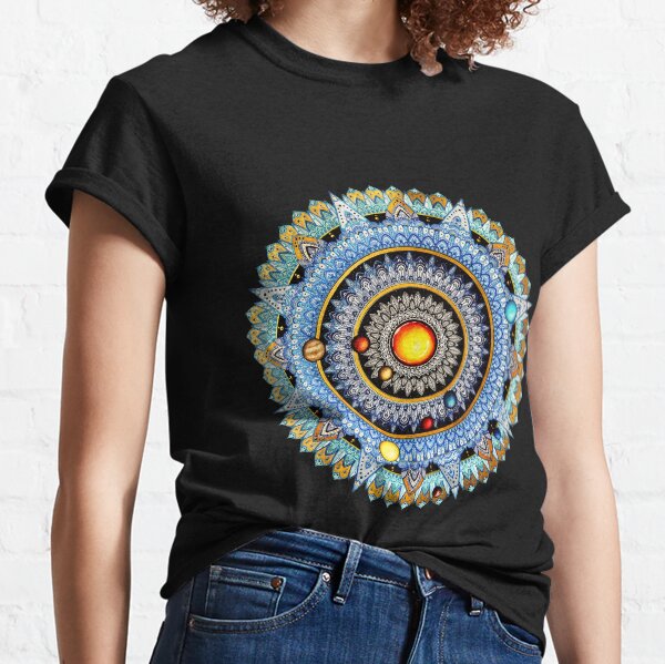 Mandala del sistema solar Camiseta clásica