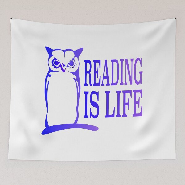 Item preview, OWL READING IS LIFE GRAPHIC designed and sold by EdwardMonet.