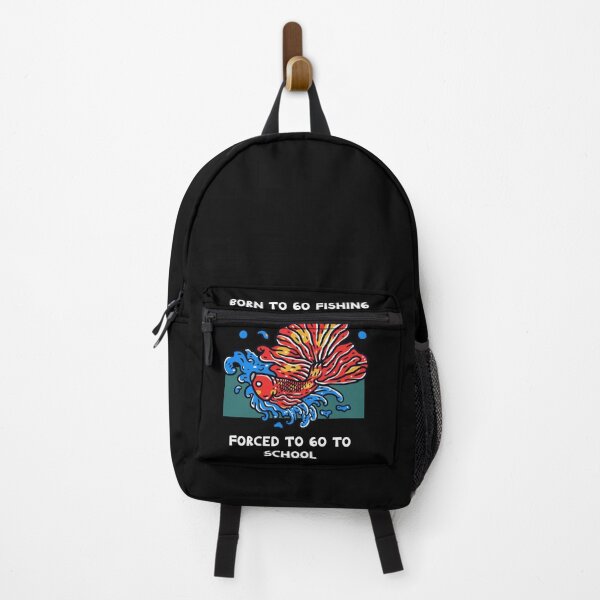 Item preview, born to go fishing forced to go to school designed and sold by sarina G.