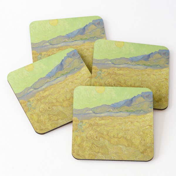 Item preview, Wheatfield with a Reaper by Vincent van Gogh (1889) designed and sold by allhistory.