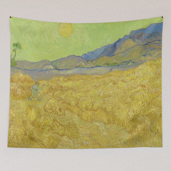 Item preview, Wheatfield with a Reaper by Vincent van Gogh (1889) designed and sold by allhistory.
