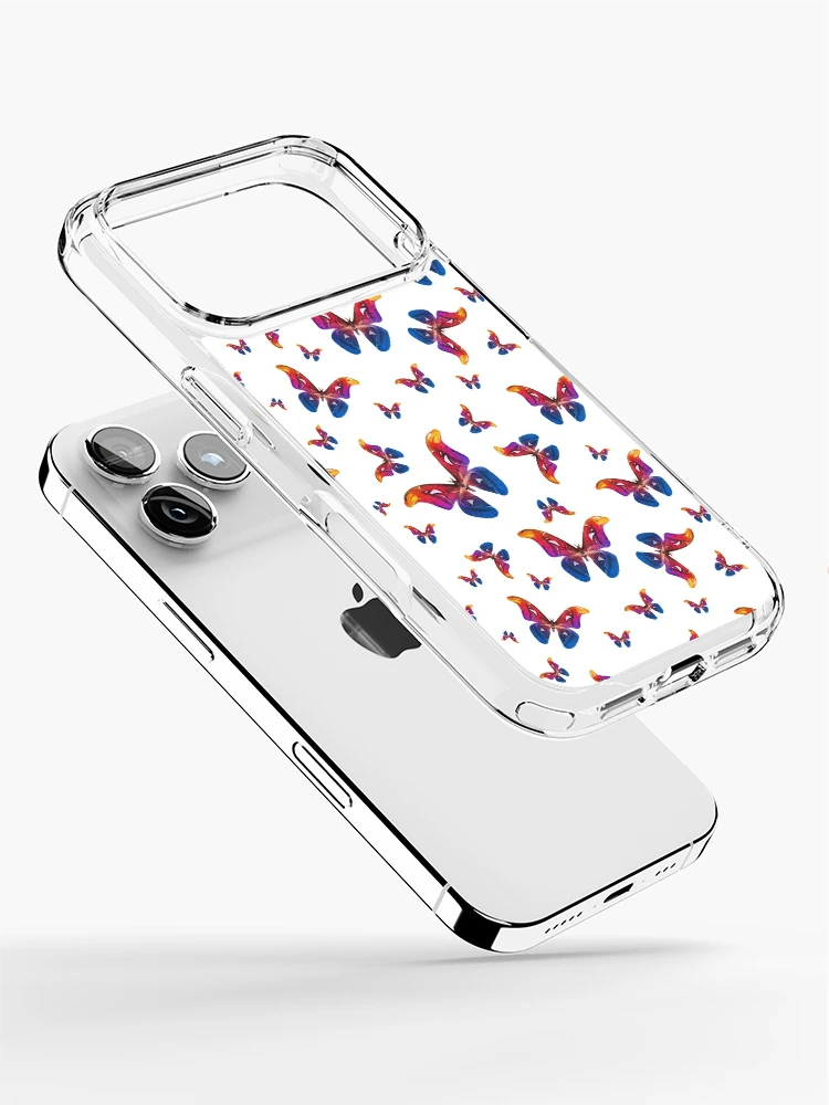 Thumbnail 2 of 5, iPhone Case, Colorful Butterfly Pattern designed and sold by EnchantedInn.