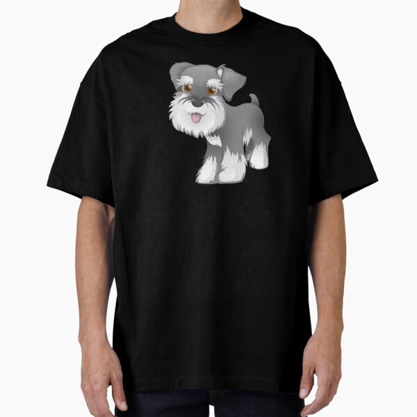 Miniature Schnauzer Puppy Dog Oversized T-Shirt