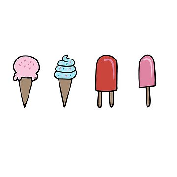 Tiny ice cream Sticker for Sale by Claire Chesnut