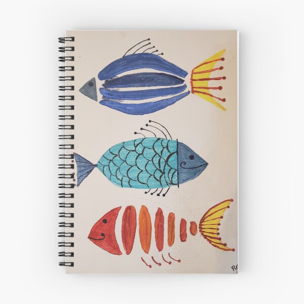 Item preview, Abstract Fish Trio Art designed and sold by rokidee.