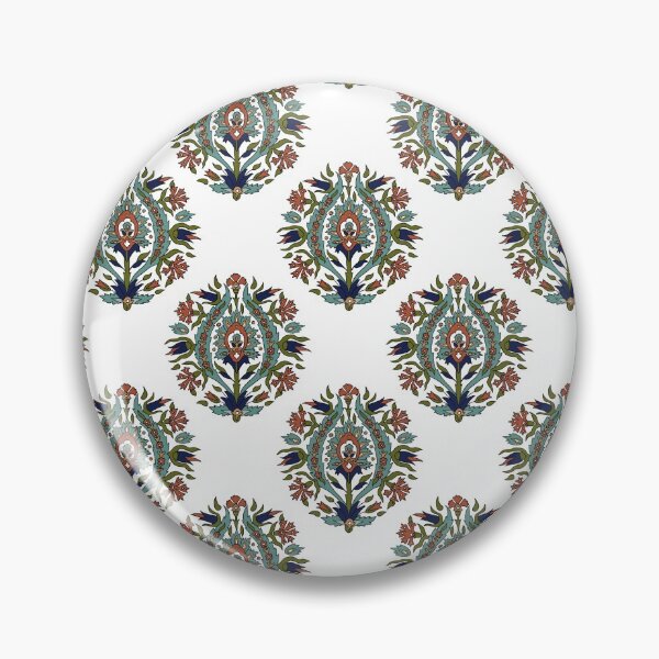 Item preview, flower Mandela design inspired by 1920s Greek Plate - Peacock & White designed and sold by EcoElsa.