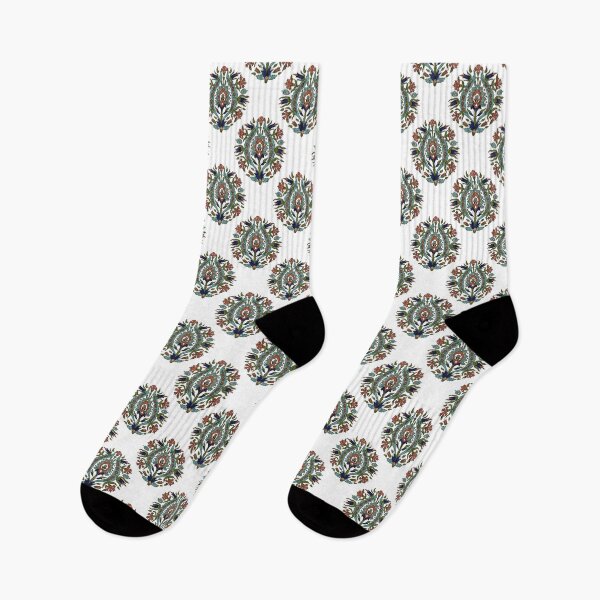 Item preview, flower Mandela design inspired by 1920s Greek Plate - Peacock & White designed and sold by EcoElsa.
