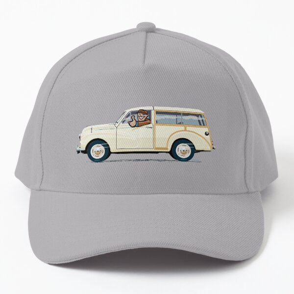 Old English White Morris Minor Traveller (left hand drive) Baseball Cap