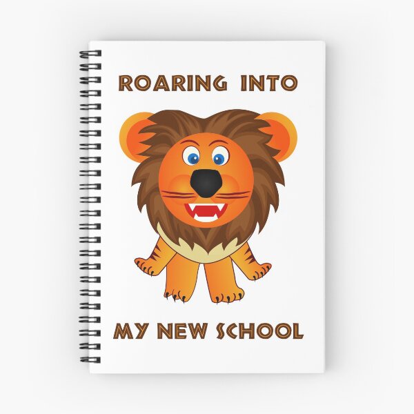 Item preview, Roaring Into My New School (Cartoon Lion) designed and sold by TimespunThreads.