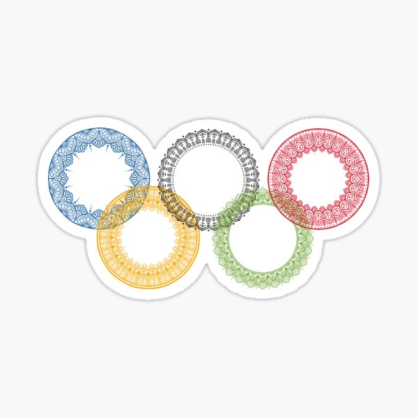"Olympic Rings" Sticker by Erikaskim Redbubble