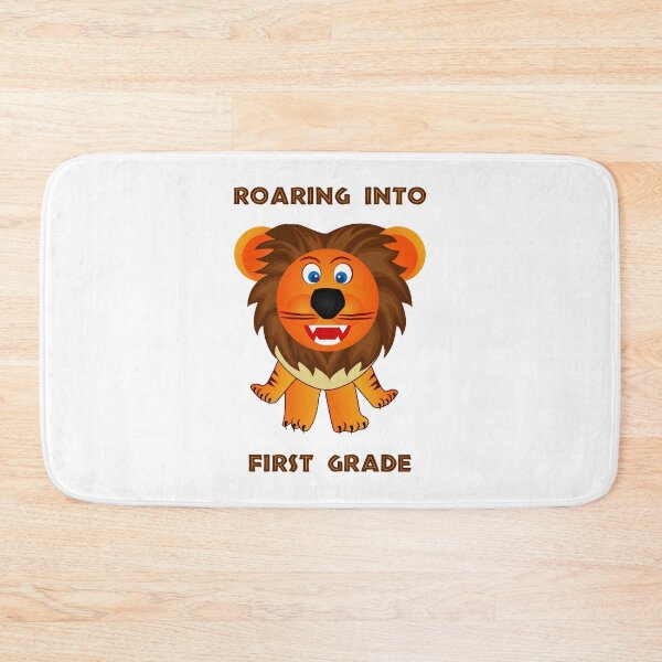 Item preview, Roaring Into First Grade (Cartoon Lion) designed and sold by TimespunThreads.