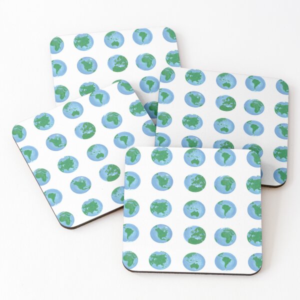 Item preview, Earth Illustration Pattern - White designed and sold by EcoElsa.
