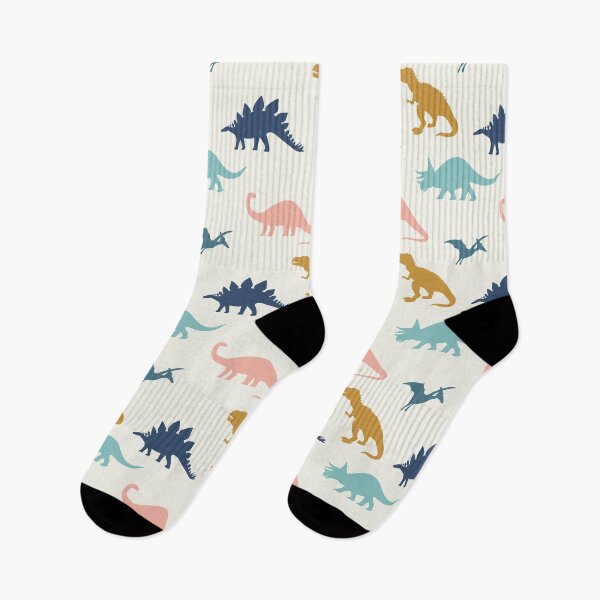 Item preview, Dinosaur Silhouettes in Blue + Gold designed and sold by latheandquill.