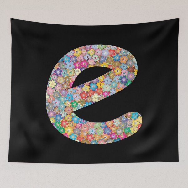 Item preview, Letter e Lower Case Alphabet e Colorful Flowers Gift designed and sold by Shariss.