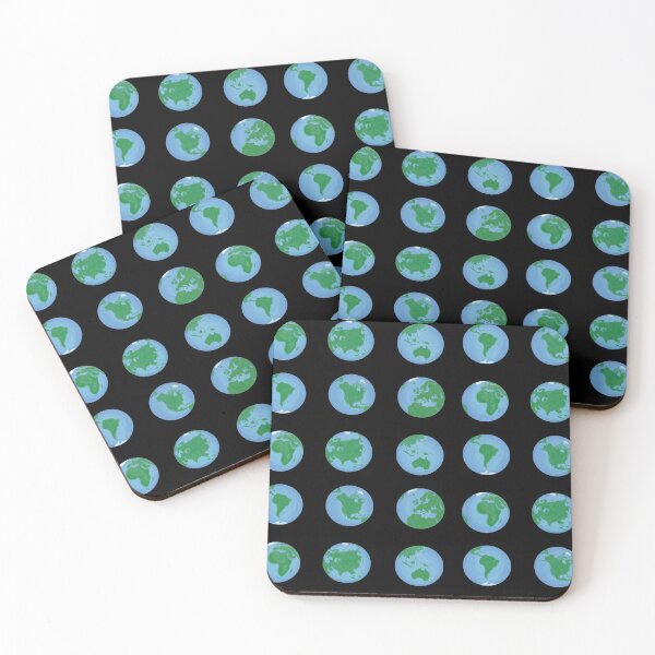 Item preview, Earth Illustration Pattern - Black designed and sold by EcoElsa.