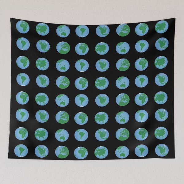 Item preview, Earth Illustration Pattern - Black designed and sold by EcoElsa.